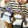 Pikkukuva 3 / 8: Kawaii Lucifer Catin pehmoinen olkalaukku ruskea