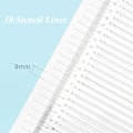 Miniatyrbillede 6 af 10: Kalligrafi Stencil Lineal skabelon 27 LINJER 27 LINJER 27 Lines