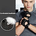 Miniatyrbillede 8 af 10: Halvfingerhandsker Yogahandsker SORT M black M