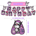 Miniatyrbilde 2 av 5: 2024 Ny Kuromi Bursdagsdekorasjon Festdekorasjon Kuromi Bannerballong