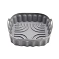 Miniatyrbillede 1 af 10: Firkantet Silikone Gryde Til Air Fryer Bagekurv GRÅ 19CM 19CM grey 19CM-19CM