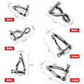Pikkukuva 3 / 10: Kiinteä karabiini D jousi niitit 4mm 4mm