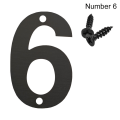 Pikkukuva 1 / 10: 4 tuumaa/10 cm ovitarra Numerokilpi NUMERO 6 NUMERO 6 Number 6
