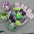 Miniatyrbillede 2 af 5: Sukkulent blomsterharpiksform 3D kaktus lysform