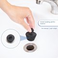 Miniatyrbillede 10 af 10: Silikone Badekar Stopper Badekar Stop SORT SORT black