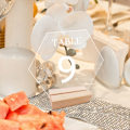 Miniatyrbillede 3 af 10: 2 stk. bordnummerskilt klare displayskilte LSTYLE 2 STYLE 2 LStyle 2