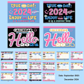 Miniatyrbillede 8 af 10: Desktop Calendar Minimalistisk Kalender STYLE 3 STYLE 3 Style 3