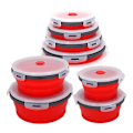 Pikkukuva 9 / 9: Kokoontaittuva lounaslaatikko, mikroaaltouuni, kokoontaitettava kulho RED 800ml Red 800ML