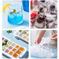 Miniatyrbild 8 av 10: 24 Grids Ice Cube Container Box Press Typ Ice Cube Maker BLÅ blue