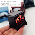 Miniatyrbillede 3 af 10: Miniature Pejs Tricolor Globe RØD PEJS PEJS Red Fireplace-Fireplace
