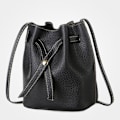Miniatyrbillede 4 af 10: Bucket Bag Modetaske SORT SORT Black