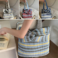 Miniatyrbillede 3 af 8: Strikkede håndtasker Crossbody taske GRÅ Grey