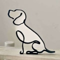 Pikkukuva 8 / 10: Abstrakti koirakoriste moderni eläinveistos C C C