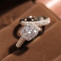 Miniatyrbillede 7 af 8: 2 STK Zirkon Micro-indlagt Ring Diamantringe STØRRELSE 10 STØRRELSE 10 size 10