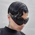 Pikkukuva 5 / 10: Ylisuuret futuristiset aurinkolasit Y2K aurinkolasit RED RED Red