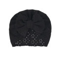 Miniatyrbilde 1 av 10: 2stk Baby Turban Hat Bonnet Hat SORT SORT Black