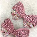 Miniatyrbillede 5 af 10: Sløjfe Krystalsmykker Rhinestone Bowknot SORT LARGE SORT LARGE Black Large