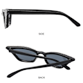 Miniatyrbillede 6 af 10: Cat Eye Solbriller Glitter Solbriller SORT-GRÅ SORT-GRÅ Black-Gray