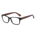 Miniatyrbilde 1 av 10: Lesebriller med anti-blått lys Firkantede briller BRUNE Brown Strength 400