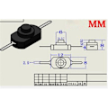 Pikkukuva 9 / 10: Push Button Switch Taskulamppukytkin VALKOINEN white