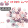 Pikkukuva 8 / 10: 50 kpl Rose Fake Flowers DIY Askartelu Decor MULTI Multi