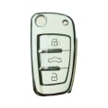 Miniatyrbild 7 av 10: Bil Flip Key Case Cover Shell GULD TRIM-VITT GULD Gold Trim-White