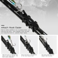 Miniatyrbillede 10 af 10: 1 sæt magnetisk krog Secure Keeps Lures Holdere SORT SORT Black