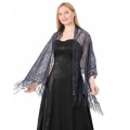 Miniatyrbillede 2 af 10: Aftenkjoler Sjal Lady Cape Wraps SORT SORT Black