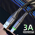 Miniatyrbillede 6 af 10: Hurtig opladning Kabel Data Line 2MBLACK SORT 2MBlack
