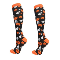 Miniatyrbilde 1 av 7: Halloween kompresjonssokker Flaggermus gresskaruglestrømper ORANSJE orange S/MPumpkin-Pumpkin