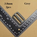 Miniatyrbilde 1 av 10: 2stk Tri Glide Slider Stigelåsespenner GRÅ 3,8MM Grey 3.8mm