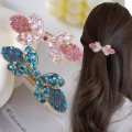 Miniatyrbillede 4 af 7: Krystal Butterfly Hårspænder Hårspænder HVID White