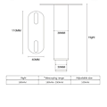 Miniatyrbillede 4 af 10: 1/2 Stk Justerbar Møbel Ben Højde Kontrol SORT 2 STK 2 STK black 2pcs-2pcs
