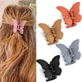 Miniatyrbillede 3 af 8: 4 stk. Butterfly Hårspænder Matte Hårklo Clips B B B