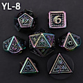 Pikkukuva 1 / 8: 7kpl/ set DND Metallioppa Polyhedral Noppa YL-8 YL-8 YL-8
