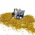 Miniatyrbilde 6 av 10: 35ml/pose Simulering Mini Blader Miniatyr Static Leaf yellow&green