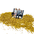 Pikkukuva 6 / 10: 35ml/pussi Simulation Mini Leaves Miniature Static Leaf KELTAINEN yellow