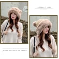 Pikkukuva 9 / 10: Faux Fur Beanies Hattu Neulottu Cap MUSTA black