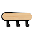 Miniatyrbillede 1 af 10: Trækroge Vægbøjler Kroge SORT 3 KROGE 3 KROGE Black 3 hooks-3 hooks