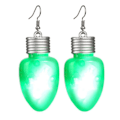 Miniatyrbillede 1 af 9: Jul LED Flash Øreringe Glødende Øreringe GRØN LYDPÆRE Green light bulb