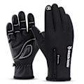 Miniatyrbillede 1 af 10: Taktiske vinterhandsker Opvarmede fleecinghandsker SORT S BLACK S