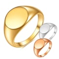 Miniatyrbillede 5 af 10: Kvinder Signetring Oval Bredde Ring ROSE GULD STØRRELSE 8 rose gold Size 8
