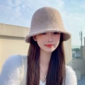 Miniatyrbillede 10 af 10: Kvinder Bucket Hat Uld Cap BEIGE Beige