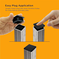 Miniatyrbilde 8 av 10: 30 stk Firkantede plastplugger Sett inn endestykker Rørplugg 30pcs