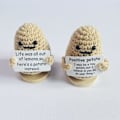 Miniatyrbild 10 av 10: Rolig positiv potatisstickad potatisdocka 1 1 1