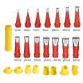 Miniatyrbilde 1 av 10: 18/20/23/24 STK Gummidyseverktøy Caulk Munnstykke Applikator 23 STK 23PCS