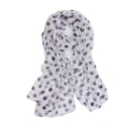 Miniatyrbilde 1 av 10: Polka Dot Skjerf Silke Skjerf HVIT White