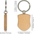 Pikkukuva 3 / 3: Shield Shape Key Tag Tyhjä puinen avaimenperä Puukaiverrus