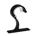 Miniatyrbillede 1 af 9: 2stk Gardinstangsholder Installationskrog SORT black