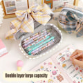 Miniatyrbillede 7 af 10: Stationery Opbevaringspose Stationery Organizer RØD UDEN SLØJER Red Without Bowknot-Without Bowknot